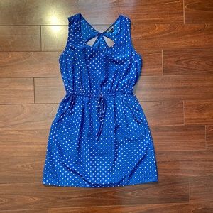 Blue and Orange Polka Dot Sundress